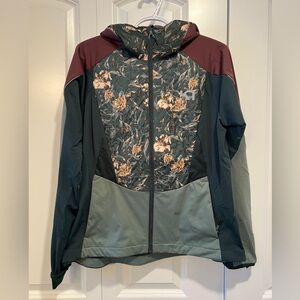 Kari Traa Women's Floral Jacket - Green and Burgundy